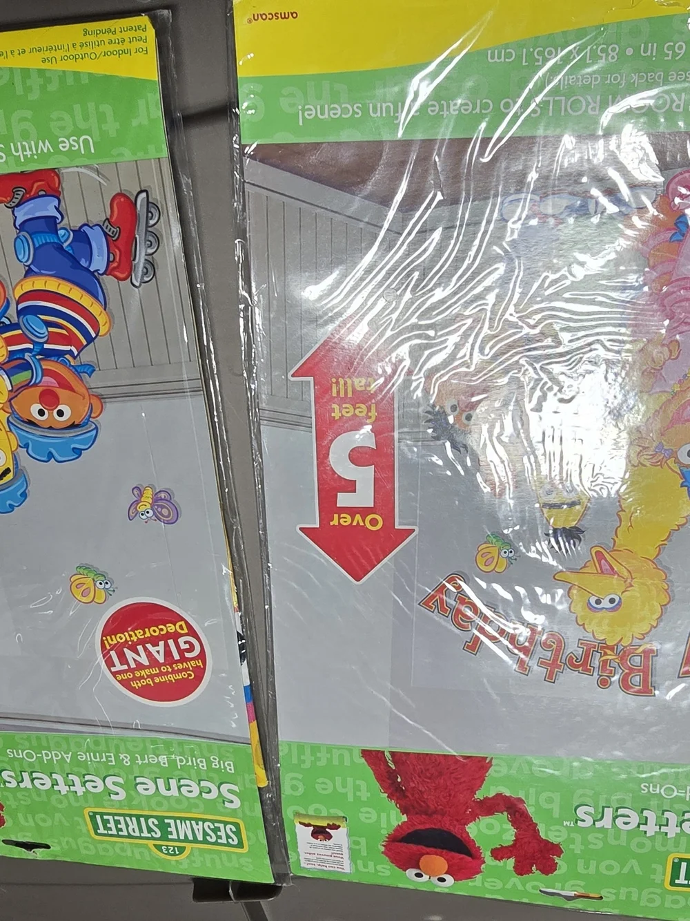 Sesame Street Happy Birthday Giant Decoration Plus Wall Decor Bundle